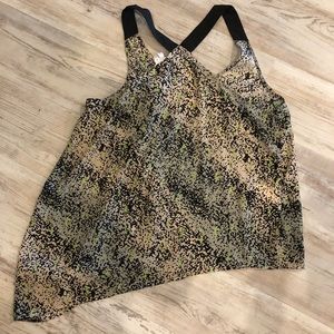 Asymmetrical tank top.